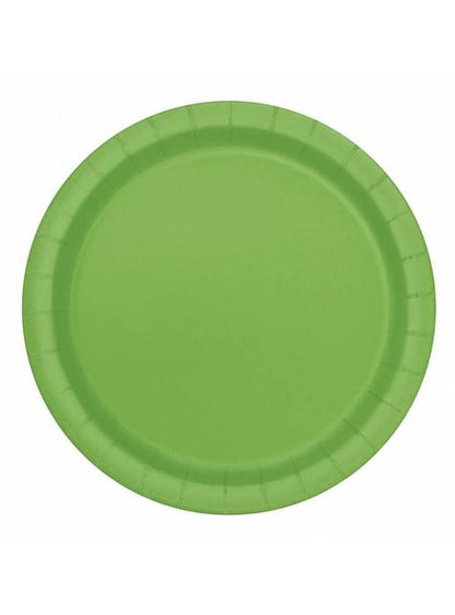 8 platos pequeños verde lima (18 cm) - Línea Colores Básicos - Unique | Funidelia