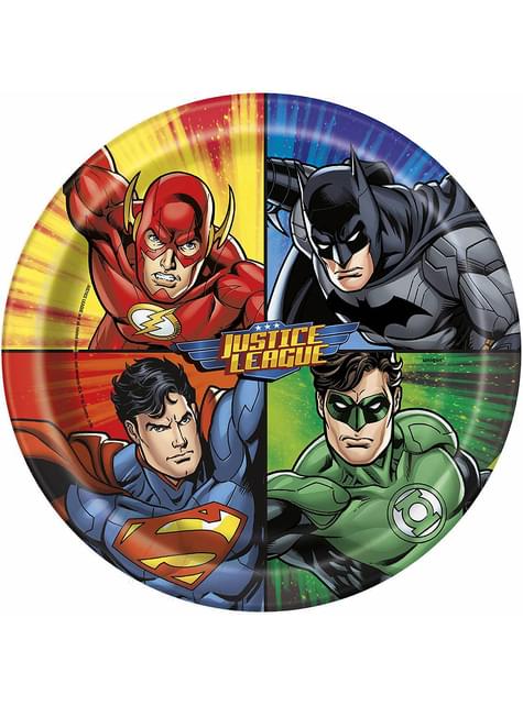 8 platos redondos de la Liga la Justicia de (23cm) - Unique | Funidelia