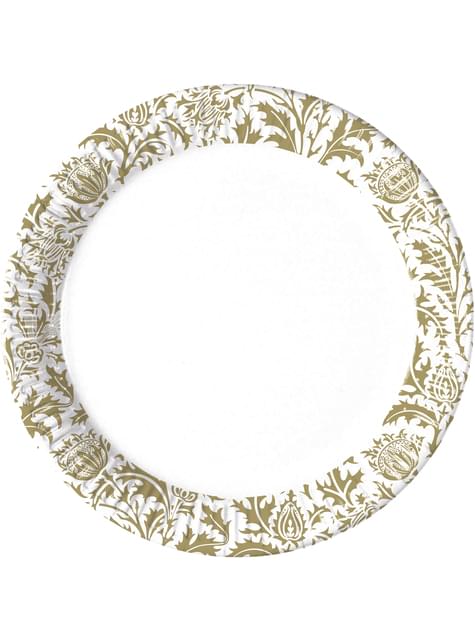 8 platos Royal Flowers (23 cm) - Procos | Funidelia
