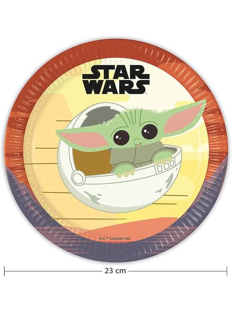 8 platos The Mandalorian (23cm) - Star Wars
