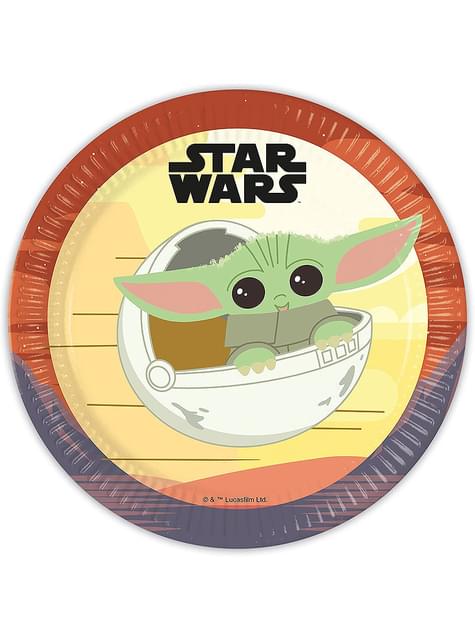 8 platos The Mandalorian (23cm) - Star Wars
