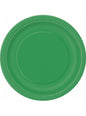 8 platos verde esmeralda (23 cm) - Línea Colores Básicos - Unique | Funidelia