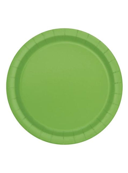 8 platos verde lima (23 cm) - Línea Colores Básicos - Unique | Funidelia