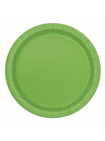 8 platos verde lima (23 cm) - Línea Colores Básicos - Unique | Funidelia