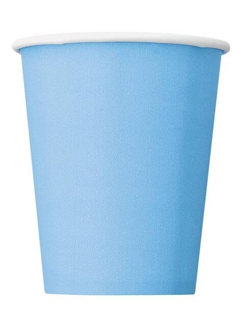 8 vasos azul cielo - Línea Colores Básicos