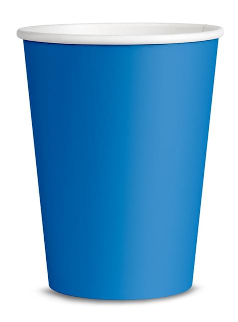 8 vasos color azul marino - Colores lisos