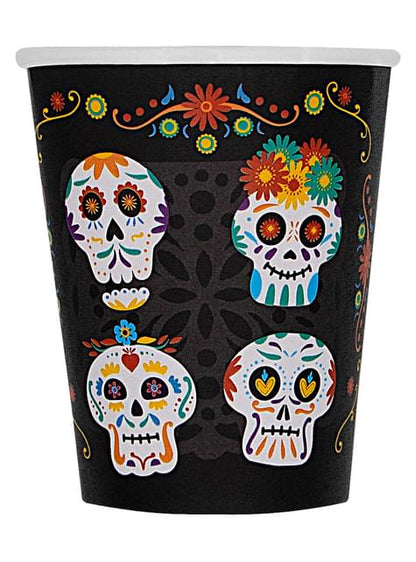 8 vasos de Catrina Día de los muertos - Day of the Dead - Funiglobal | Funidelia