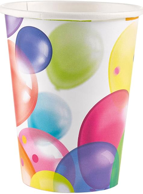 8 vasos de globos