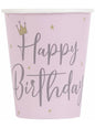 8 vasos de “Happy Birthday“ cisne - Swan Birthday