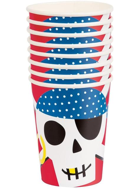 8 vasos de piratas - Ahoy Pirate