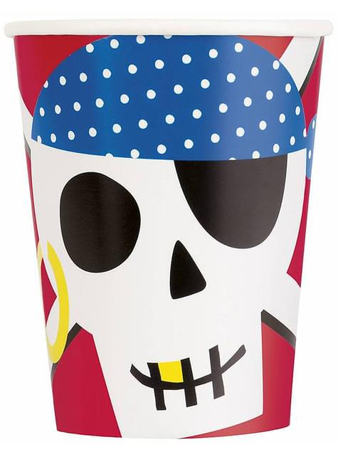 8 vasos de piratas - Ahoy Pirate