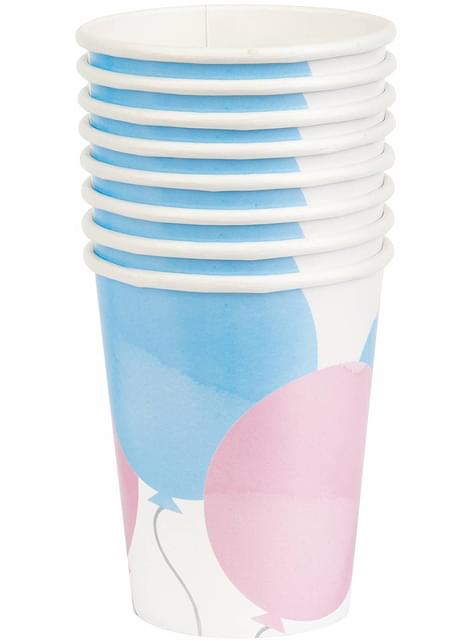 8 vasos Gender Reveal - Gender Reveal Party