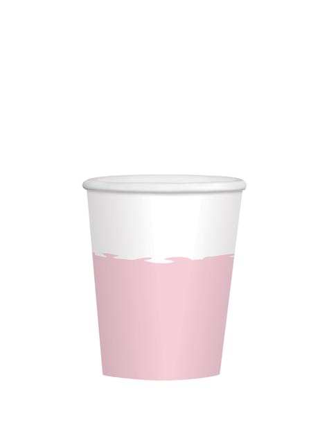 8 vasos oro rosa