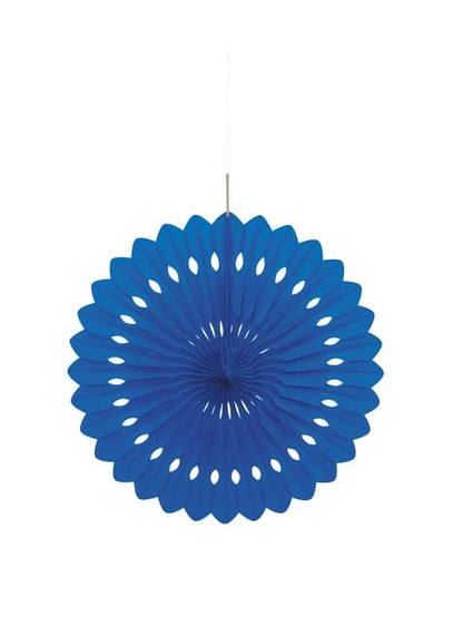 Abanico de papel decorativo color azul oscuro - Línea Colores Básicos - Unique | Funidelia