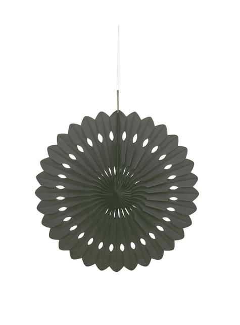 Abanico de papel decorativo color negro - Línea Colores Básicos - Unique | Funidelia