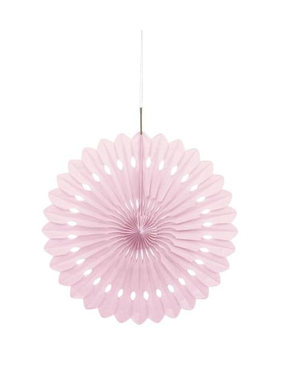 Abanico de papel decorativo rosa claro - Línea Colores Básicos - Unique | Funidelia