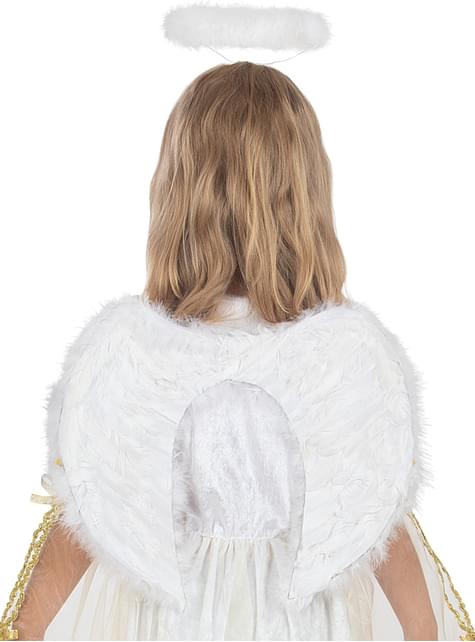Alas de ángel blancas y doradas para niños - Funiglobal | Funidelia