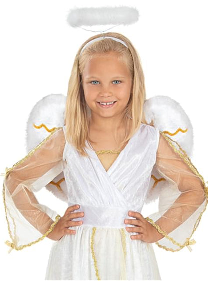 Alas de ángel blancas y doradas para niños - Funiglobal | Funidelia