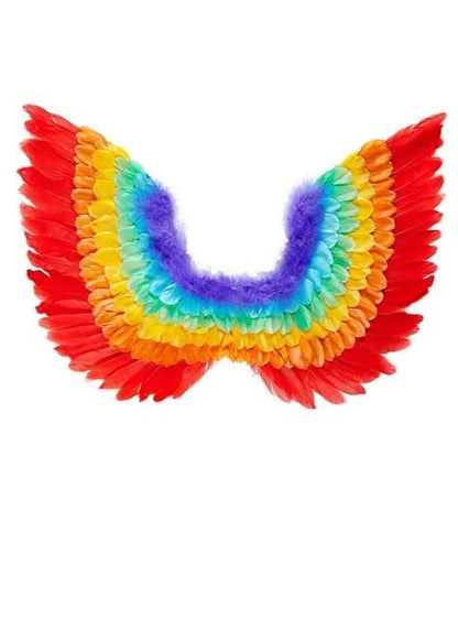 Alas de plumas arcoiris para adulto