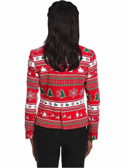 Americana navideña roja para mujer - Opposuits - Opposuits | Funidelia