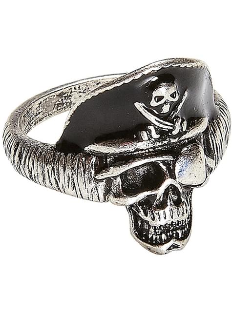 Anillo de calavera de capitán pirata para adulto - Widmann | Funidelia