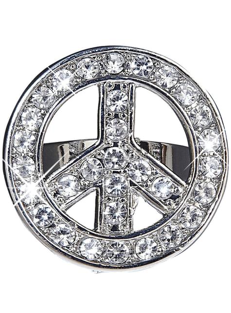 Anillo de paz con brillantes para adulto - Widmann | Funidelia