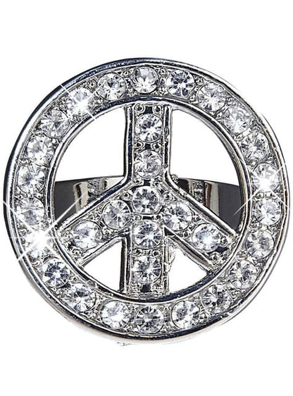 Anillo de paz con brillantes para adulto - Widmann | Funidelia