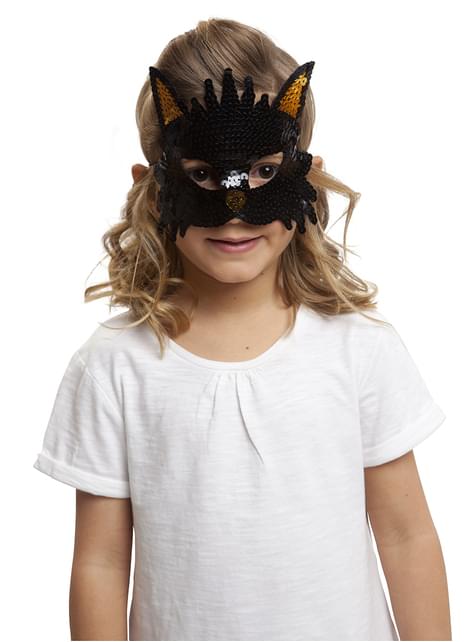 Antifaz de gato brillante para niña - My Other Me | Funidelia