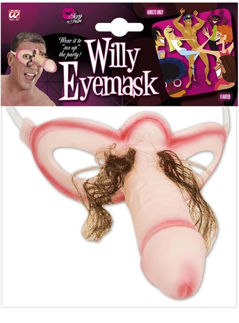 Antifaz de pene peludo para adulto