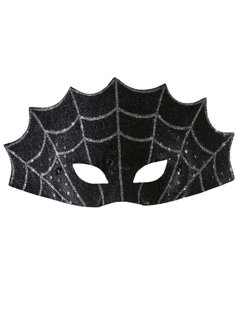 Antifaz de telaraña negra