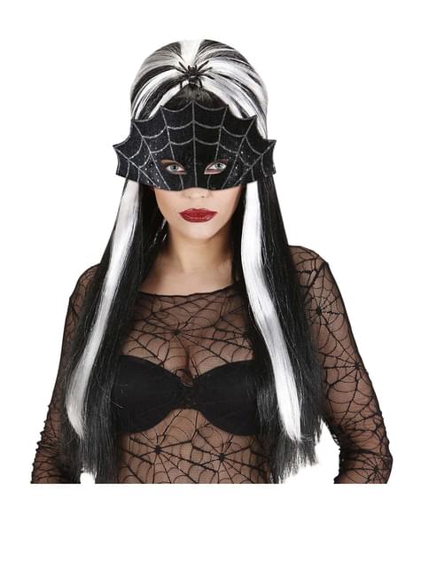 Antifaz de telaraña negra