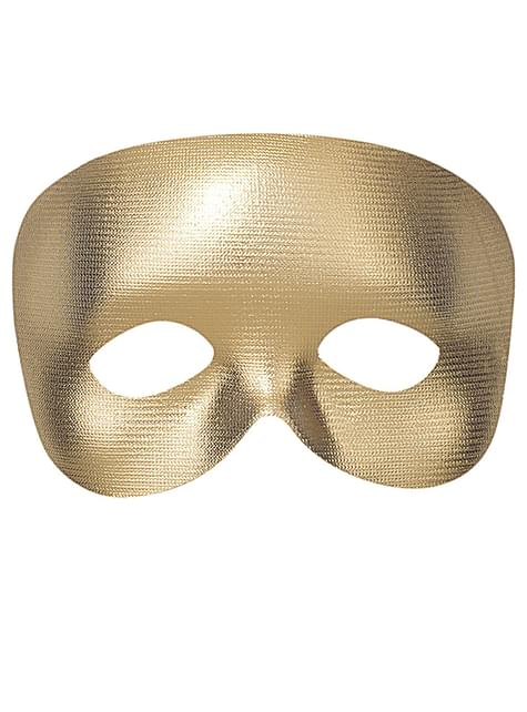 Antifaz dorado liso