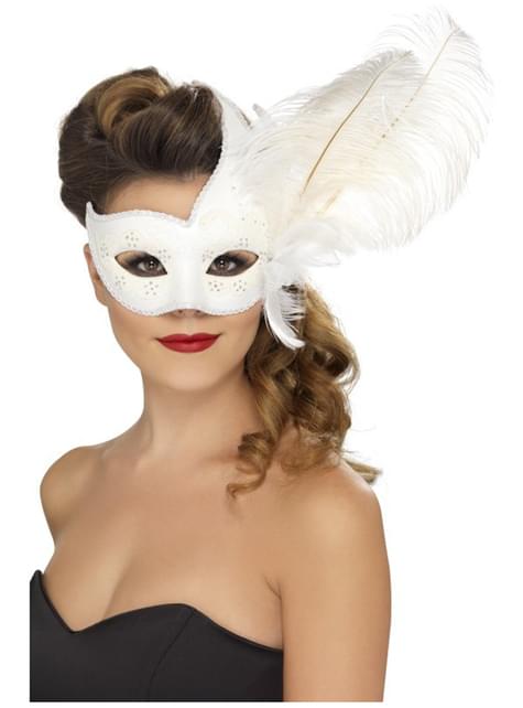 Antifaz veneciano blanco para mujer - Smiffys | Funidelia