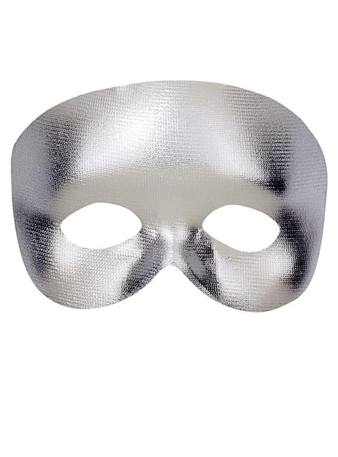 Antifaz plateado liso