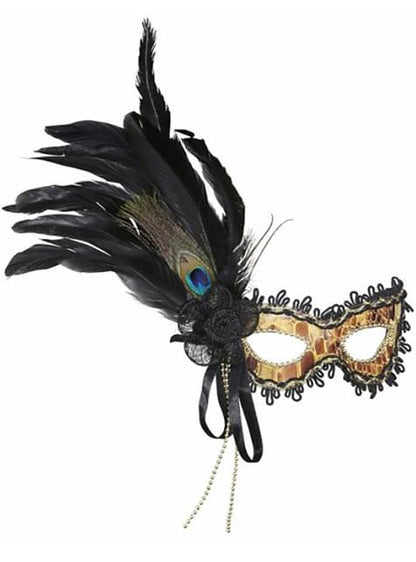 Antifaz salvaje con plumas - Widmann | Funidelia