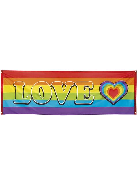 Bandera de arcoíris Love