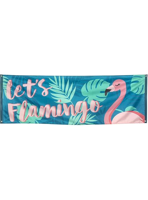 Bandera “Let´s Flamingo“ - Flamingo Party
