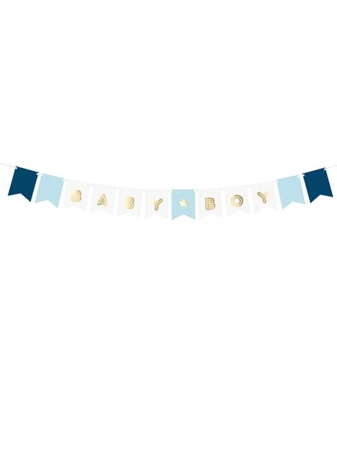 Banderín “Baby Boy“ azul - Partydeco | Funidelia