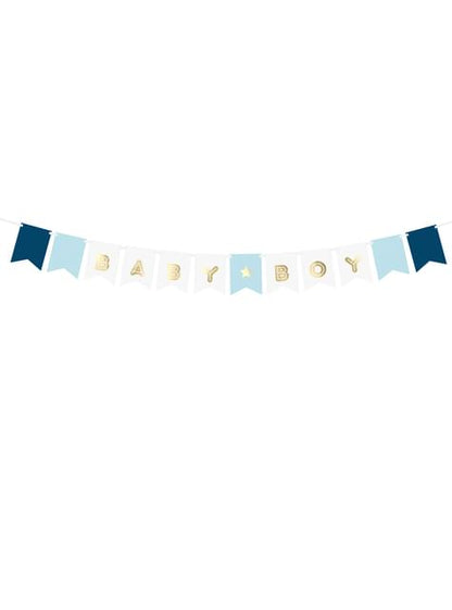 Banderín “Baby Boy“ azul - Partydeco | Funidelia