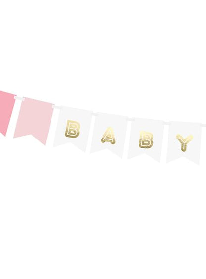 Banderín “Baby Girl“ rosa - Partydeco | Funidelia
