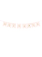 Banderín “MĄŻ ŻONA“ rosa pastel y dorado con corazón - Wedding in rose colour - Partydeco | Funidelia