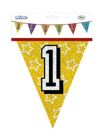 Banderines con número 1