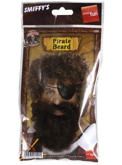 Barba de pirata marrón