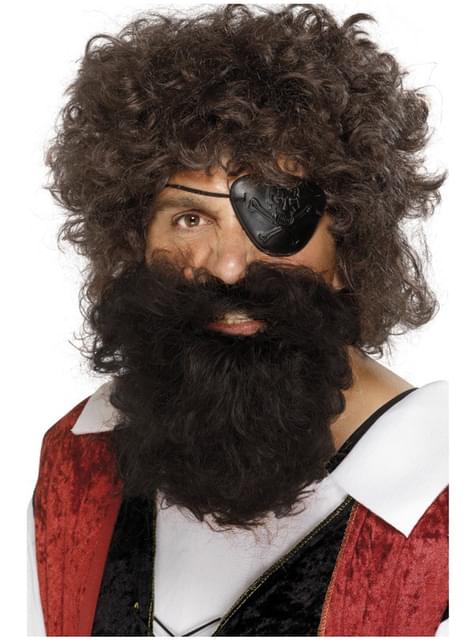 Barba de pirata marrón
