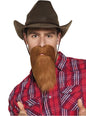 Barba de vaquero pelirroja para hombre