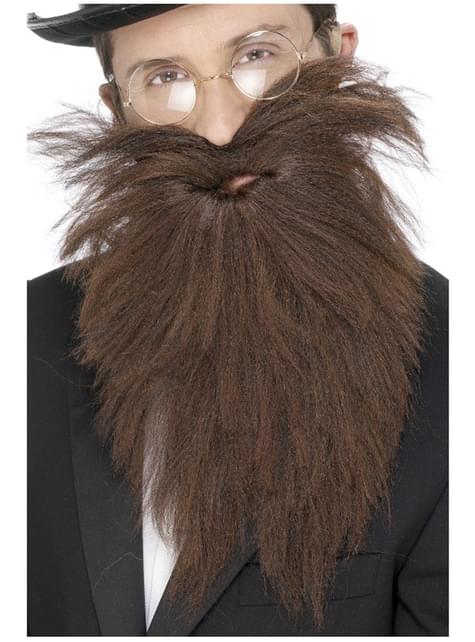 Barba larga y bigote marrón