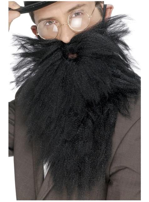 Barba larga y bigote negro