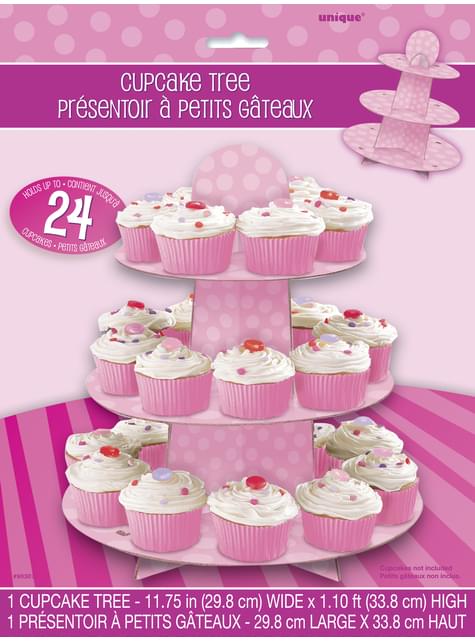 Base para cupcakes grande rosa
