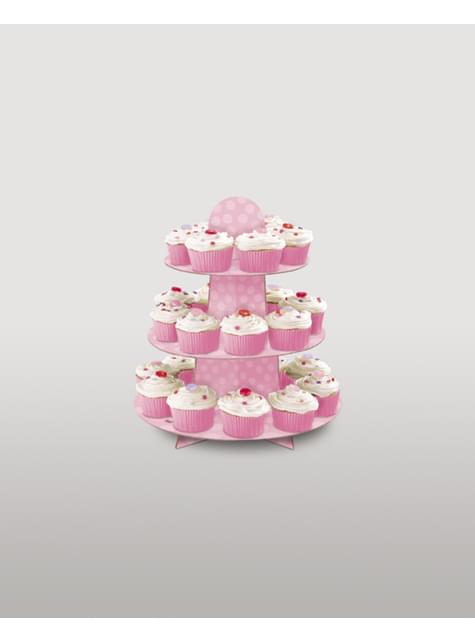 Base para cupcakes grande rosa