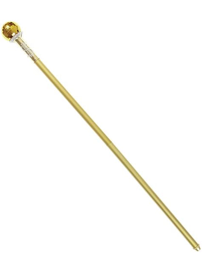 Bastón de chulo dorado plegable